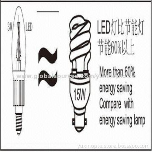 New 3W LED filament candle light
